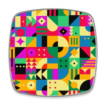 Abstract Modern Garden - Square fridge magnet - white - Front