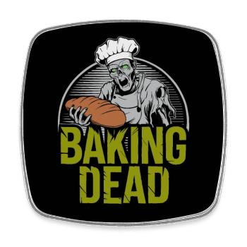 Zombie Bäcker gruseliger Bäcker - Viereckiger Kühlschrankmagnet - Weiß - Vorne