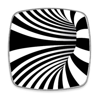 Hypnotic Black and White Art - Square fridge magnet - white - Front