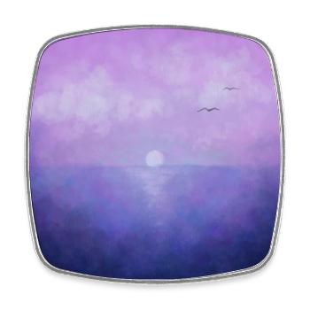 Ocean Stillness - Square fridge magnet - white - Front