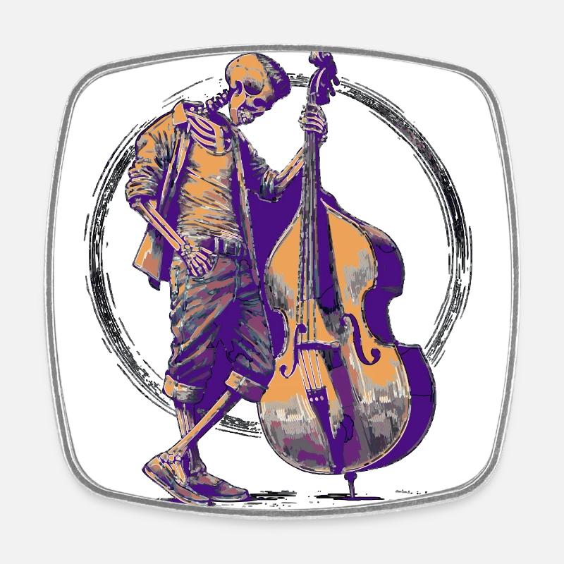 Contrabass Flatguy - Square fridge magnet - white