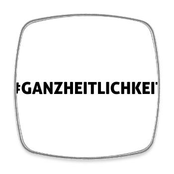#GANZHEITLICHKEIT - Viereckiger Kühlschrankmagnet - Weiß - Vorne