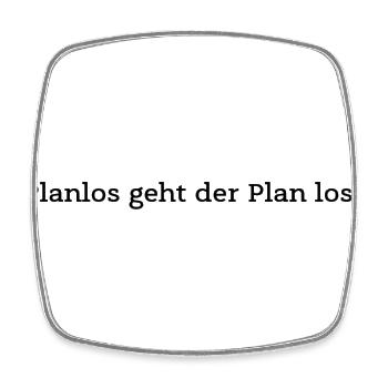 Planlos geht der Plan los - Viereckiger Kühlschrankmagnet - Weiß - Vorne