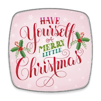 Merry Little Christmas - Square fridge magnet - white - Front