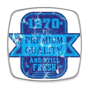 Vintage 1970 - Square fridge magnet - white - Front