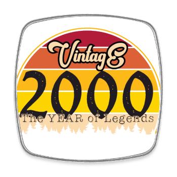 Millésime 2000 - Magnet carré - blanc - Devant