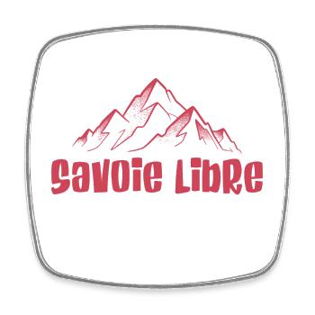 Savoie libre mountains lineart - Viereckiger Kühlschrankmagnet - Weiß - Vorne