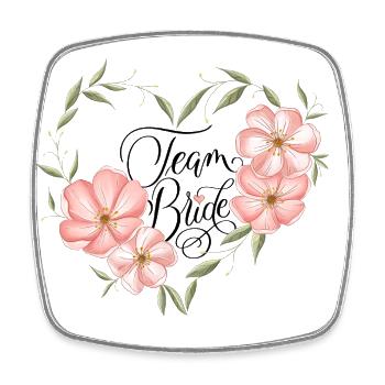 Équipe Bride - Magnet carré - blanc - Devant
