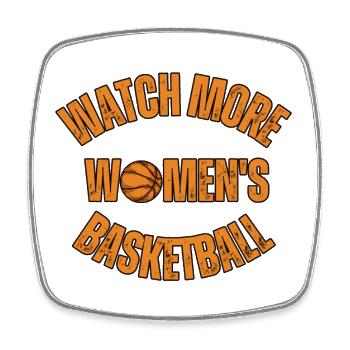 Watch More Women's Basketball - Viereckiger Kühlschrankmagnet - Weiß - Vorne