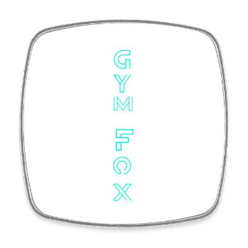 GYM FOX - Motivating Gym and Fitness Designs - Square fridge magnet - white - Front