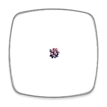 Flowers bouquet roses floristry - Square fridge magnet - white - Front