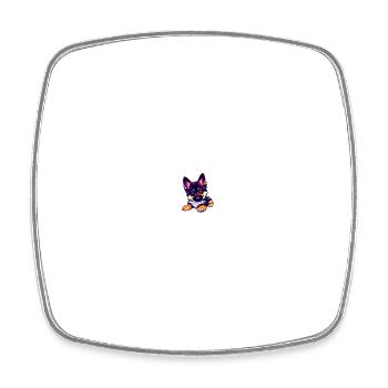 Dog German Shepherd Puppy Dog Owner Dog Love - Square fridge magnet - white - Front