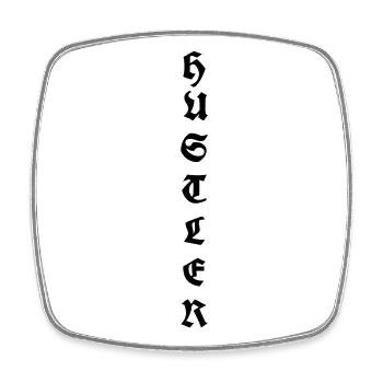 Gym Hustle - Square fridge magnet - white - Front
