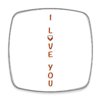 i love you VERTICAL | Vectorgraphic = Change Color - Square fridge magnet - white - Front