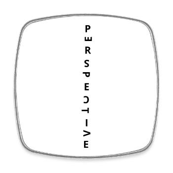 perspective - Square fridge magnet - white - Front