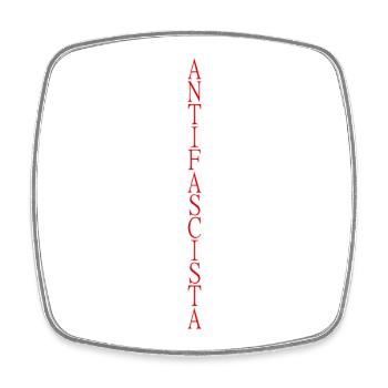 vertikal stylischer Schriftzug Antifascista - Viereckiger Kühlschrankmagnet - Weiß - Vorne