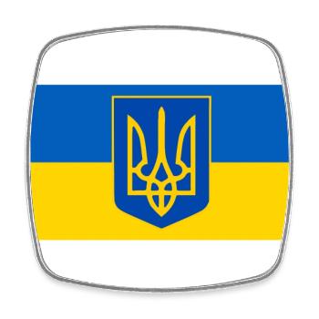 Slava ukraini - Square fridge magnet - white - Front