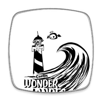 Contis Wonderlandes - Magnet carré - blanc - Devant