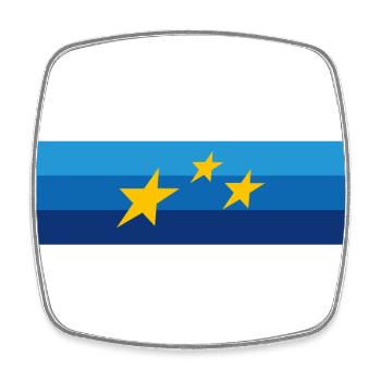 European Champ - Square fridge magnet - white - Front