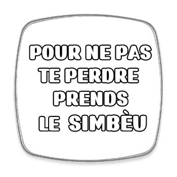 Taureau de Camargue simbèu citation humour - Magnet carré - blanc - Devant