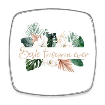 Für die "Beste Friseurin" ever! personalisierbar - Viereckiger Kühlschrankmagnet - Weiß - Vorne