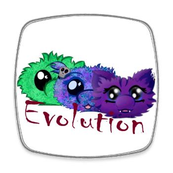 Evolution of nan0 - Viereckiger Kühlschrankmagnet - Weiß - Vorne