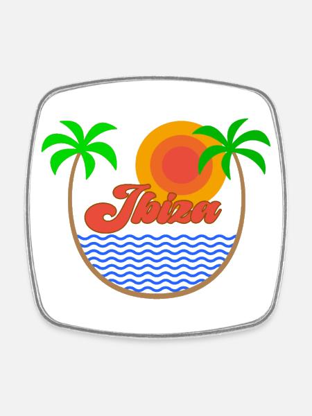 Ibiza - Square fridge magnet - white