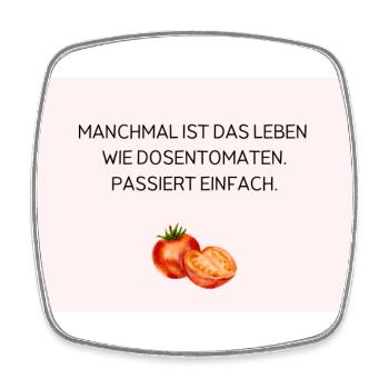 Lustiger Spruch - Viereckiger Kühlschrankmagnet - Weiß - Vorne