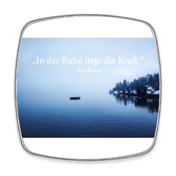 In peace lies the power. - Square fridge magnet - white - Front