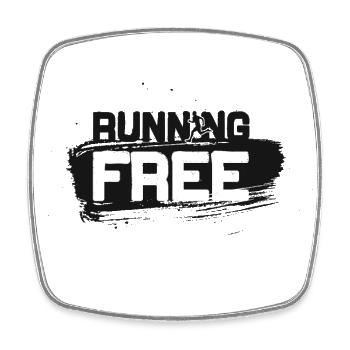 Running Free - Square fridge magnet - white - Front