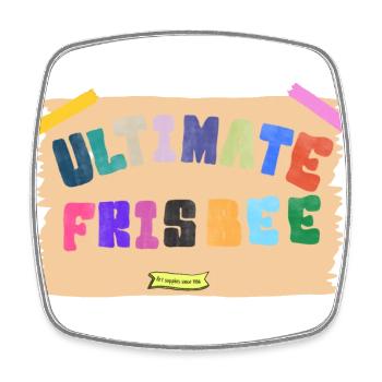 ulti 3J - Square fridge magnet - white - Front