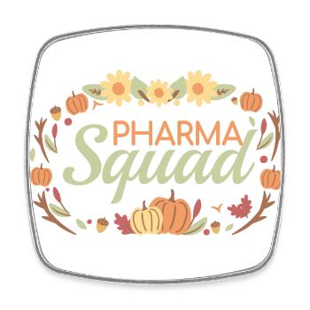 Apotheke | Pharma Squad pastellfarben - Viereckiger Kühlschrankmagnet - Weiß - Vorne
