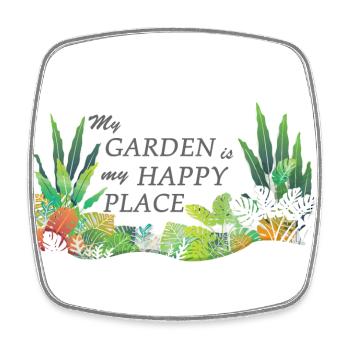 Garden favorite place - Square fridge magnet - white - Front
