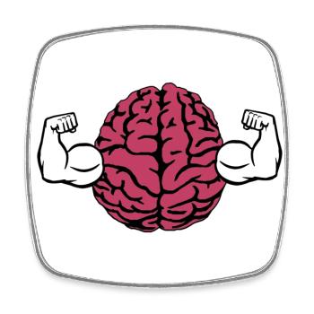 Strong Mind - Square fridge magnet - white - Front
