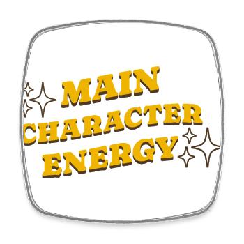 Main Character Energy Positive Affirmationen - Viereckiger Kühlschrankmagnet - Weiß - Vorne