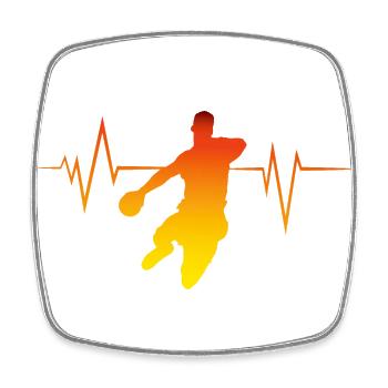 Handball. L’amour du sport. - Magnet carré - blanc - Devant