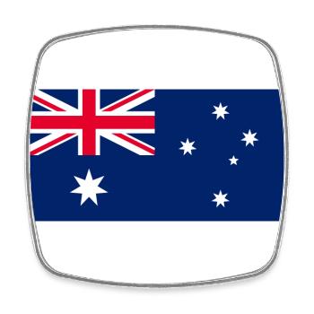 Australien - Viereckiger Kühlschrankmagnet - Weiß - Vorne