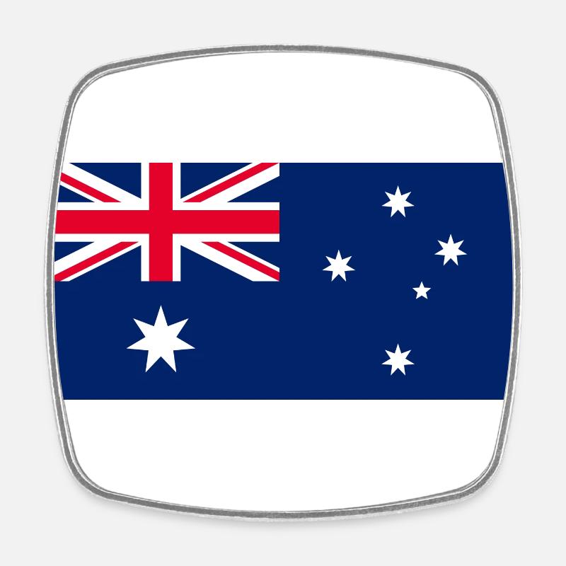 Australien - Viereckiger Kühlschrankmagnet - Weiß