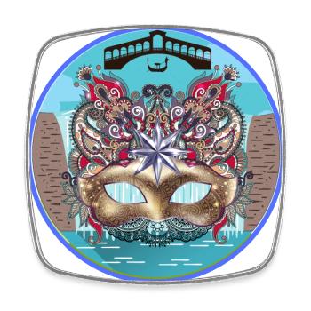 Venedig, Italien - Viereckiger Kühlschrankmagnet - Weiß - Vorne