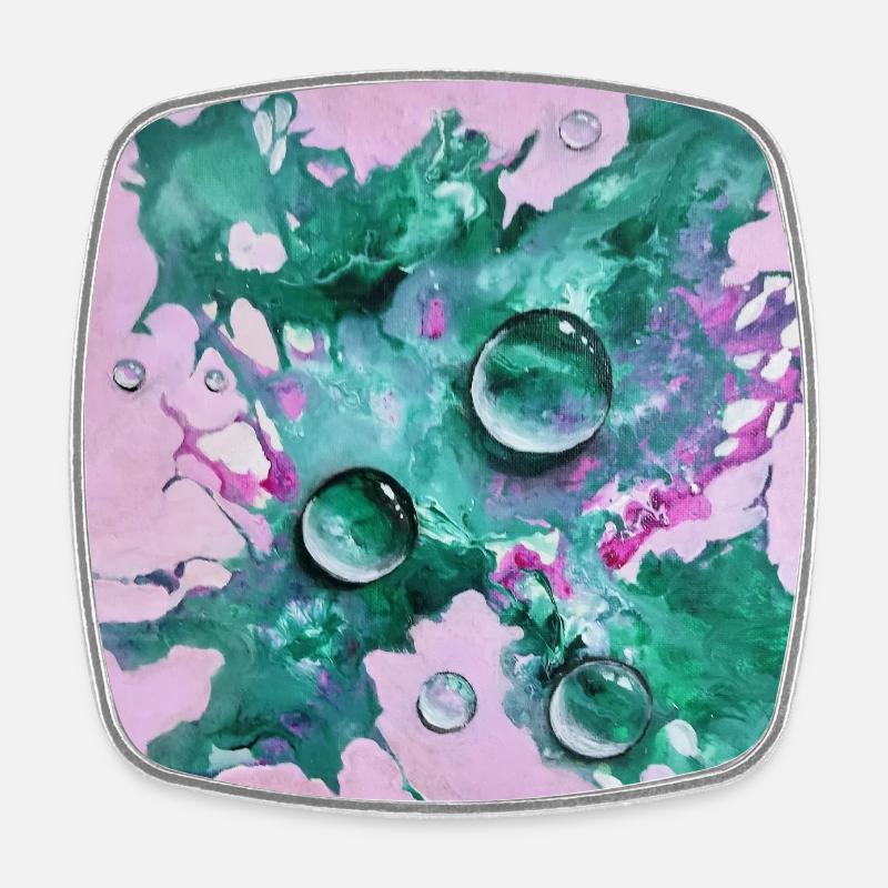 Splash - Square fridge magnet - white