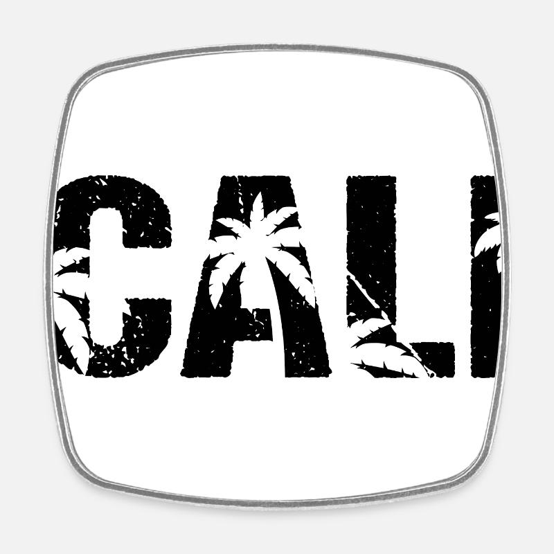 Cali Palm Trees California - Square fridge magnet - white