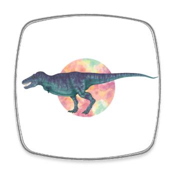 Tyrannosaurus Rex Powerful Predator - Square fridge magnet - white - Front