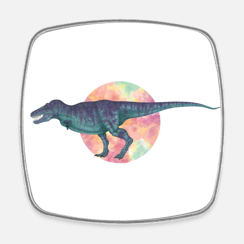 Tyrannosaurus Rex Powerful Predator - Square fridge magnet - white