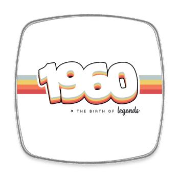 1960 The birth of legends - Magnet carré - blanc - Devant