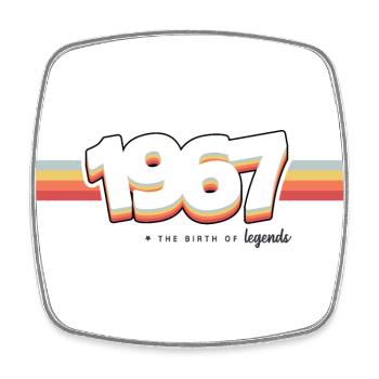 1967 Die Geburt der Legenden - Viereckiger Kühlschrankmagnet - Weiß - Vorne