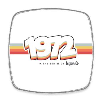 1972 the birth of legends - Square fridge magnet - white - Front