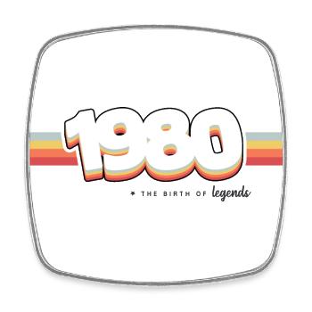 1980 the birth of legends - Magnet carré - blanc - Devant