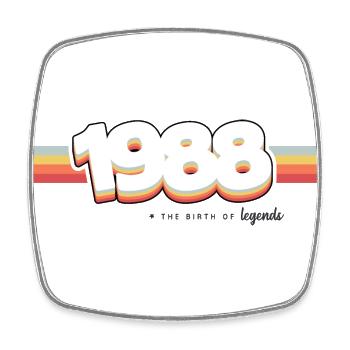 1988 the birth of legends - Square fridge magnet - white - Front