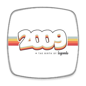 2009 the birth of legends - Magnet carré - blanc - Devant