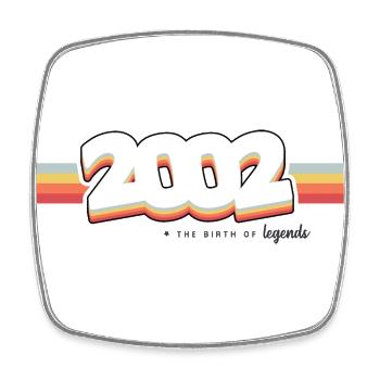 2002 the birth of legends - Square fridge magnet - white - Front